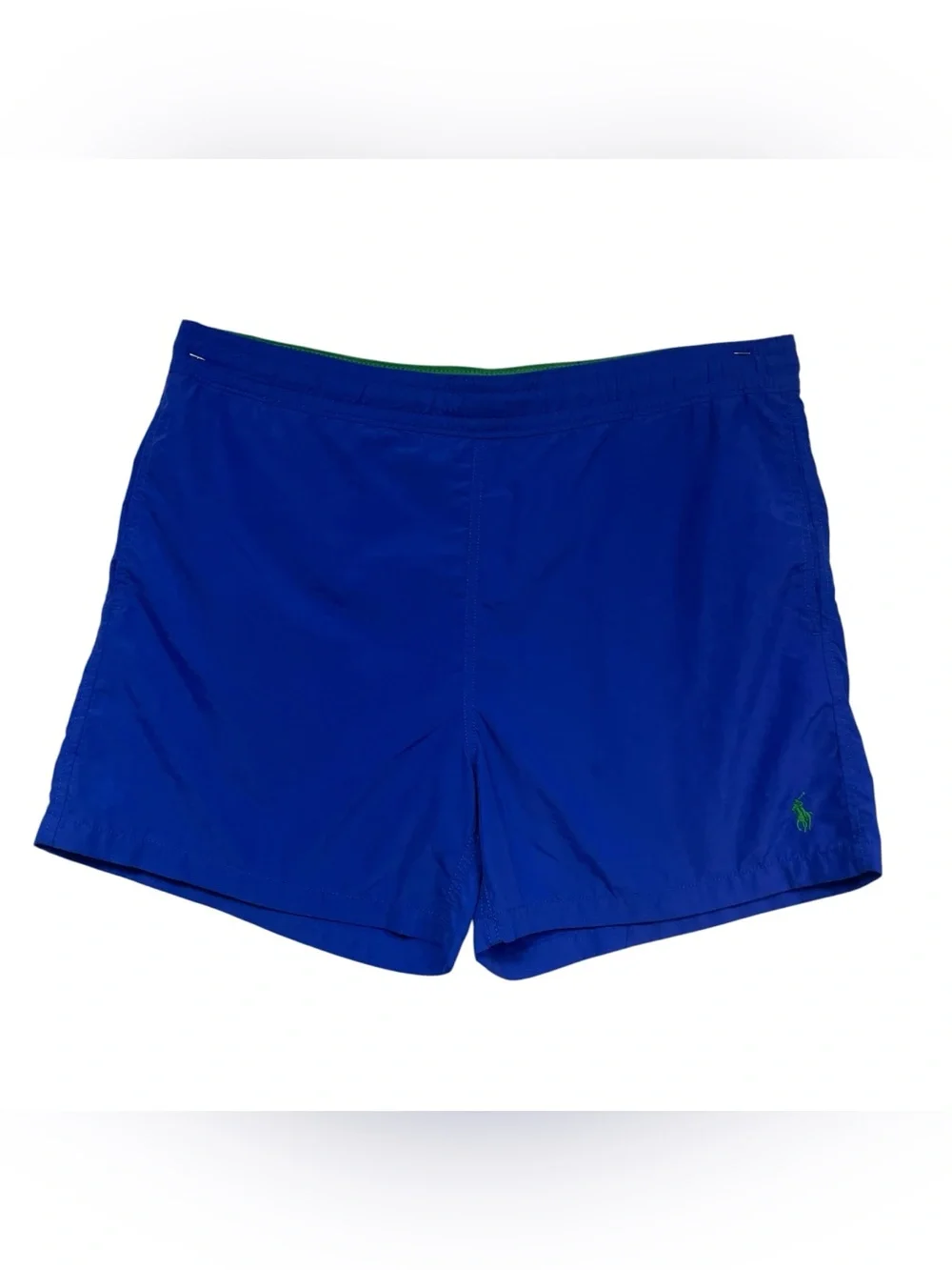 90s Polo Ralph Lauren Swim Trunks Blue Logo Med Bathing Suit Shorts Sports Beach
